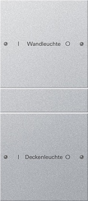 Zestaw przełączn. podw.,możliwy opis System 55 kolor aluminiowy