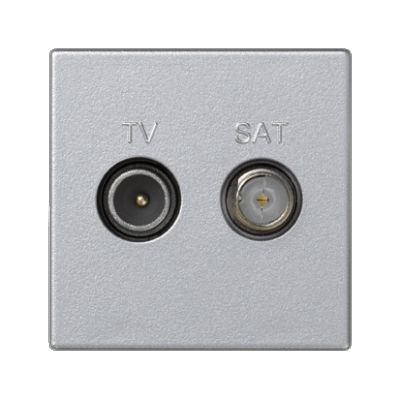 Gniazdo antenowe K45 TV-SAT częstotliowść:5MHz÷2400MHz 45×45mm aluminium