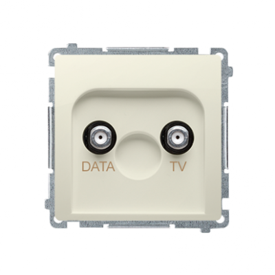 Gniazdo antenowe TV-DATA tłum.:5dB beżowy