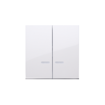 Klawisze podwójne z oczkiem do mechanizmów: SW6/2XLM, SW7/2XM, SW6P1M biały