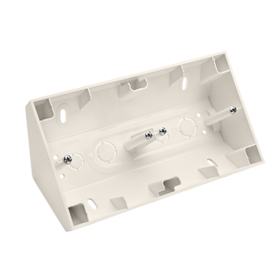 Puszka natynkowa narożna 2-krotna kremowy