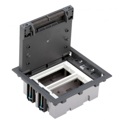 Puszka podłogowa SF prostokątna 4×K45 2×CIMA 70mm÷105mm szary