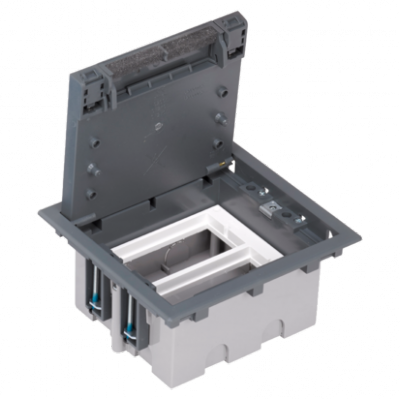 Puszka podłogowa SF prostokątna 4×K45 2×CIMA 93mm÷128mm szary