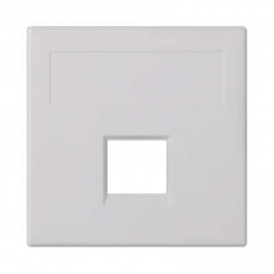 Plakietka teleinformatyczna SIMON 500 PANDUIT pojedyncza bez osłon płaska 50×50mm czysta biel