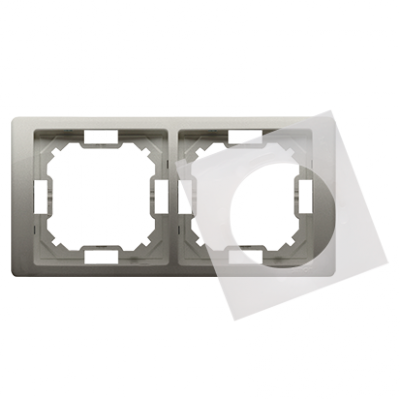 Ramka 2- krotna IP44 satynowy, metalizowany