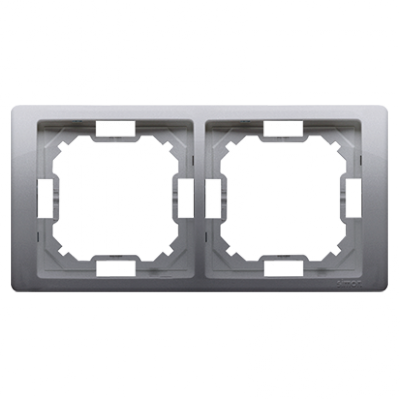 Ramka 2- krotna inox, metalizowany