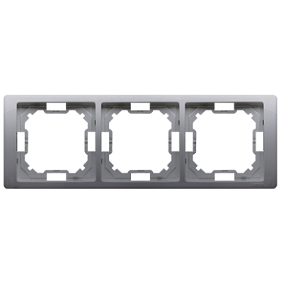 Ramka 3- krotna inox, metalizowany