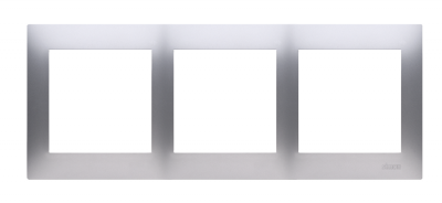 Ramka 3- krotna do puszek karton-gips srebrny mat, metalizowany