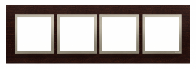 Ramka 4- krotna drewniana złote wenge