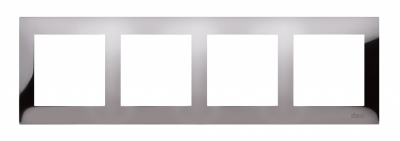 Ramka 4- krotna metalowa ciemna stal, metal