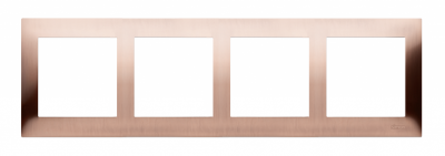 Ramka 4- krotna metalowa miedź rustykalna, metal