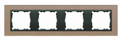Ramka 4- krotna szklana miedź / grafit
