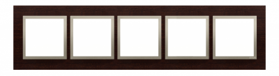 Ramka 5- krotna drewniana złote wenge