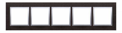 Ramka 5- krotna metalowa inox yin