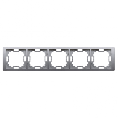 Ramka 5- krotna inox, metalizowany