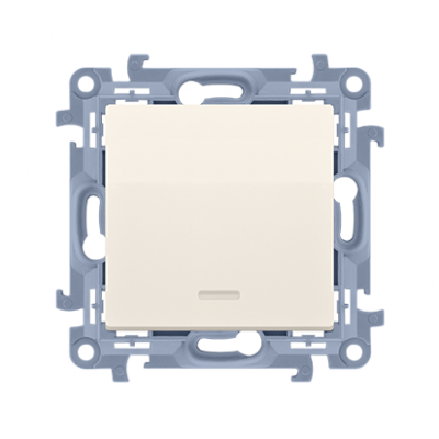 Łącznik jednobiegunowy z podświetleniem LED kremowy 10AX