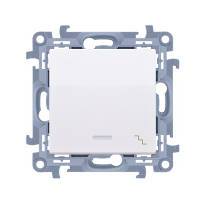 Łącznik schodowy z podświetleniem LED biały 10AX