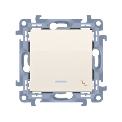 Łącznik schodowy z podświetleniem LED kremowy 10AX