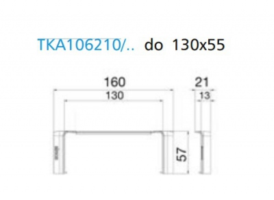 Łącznik T CABLOPLUS do kanałów 130,160,185 wyjście 130x55 aluminium