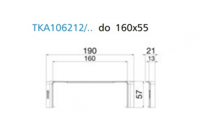 Łącznik T CABLOPLUS do kanałów 160,185 wyjście 160x55 aluminium