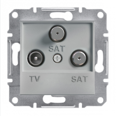 Asfora - Gniazdo TV-SAT-SAT końcowe (1dB) bez ramki aluminium