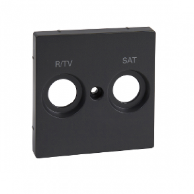 Płytka centralna oznaczona R/TV+SAT do gniazd antenowych, antracyt, system M