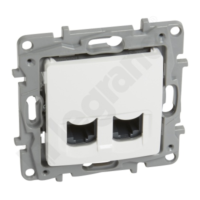 Niloe - Gniazdo 2 X Rj 45 Kat. 6 Utp - Białe