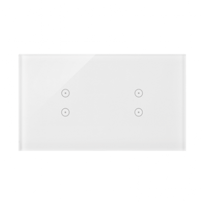 Panel dotykowy 2 moduły 2 pola dotykowe pionowe, 2 pola dotykowe pionowe, biała perła