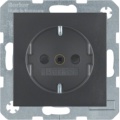 Gniazdo Schuko; antracyt; B.1/B.3/B.7 Glas