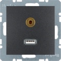 Gniazdo USB / 3,5 mm Audio; B.1/B.3/B.7 Glas