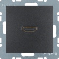 Gniazdo HDMI; antracyt, mat; B.1/B.3/B.7 Glas