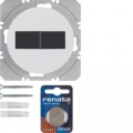 KNX RF przycisk radiowy 2-krotny płaski z bat słoneczną; biały, połysk; R.1/R.3