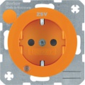Gniazdo Schuko z diodą kontrolną LED Berker R.1/R.3 pomarańczowy, połysk