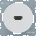 Gniazdo HDMI Berker R.1/R.3 biały, połysk