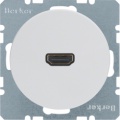 Gniazdo HDMI z przyłączem 90° R.1/R.3 biały, połysk