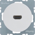 Gniazdo HDMI z przyłączem 90° R.1/R.3 biały, połysk
