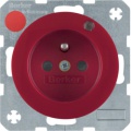 Gniazdo z uziemieniem i kontrolną diodą LED Berker R.1/R.3