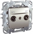 Gn. antenowe RTV + SAT końcowe aluminium