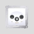 Gniazdo R-TV-DATA (moduł); białe