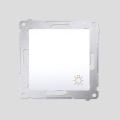 Przycisk „światło” (moduł) 10AX, 250V~, szybkozłącza; biały