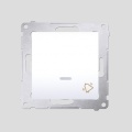 Przycisk „dzwonek” z podświetleniem LED (moduł) 10AX, 250V~, szybkozłącza; biały
