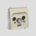 Gniazdo antenowe R-TV-SAT końcowe (moduł); beż   *Może być użyte jako gniazdo zakończeniowe do gniazd przelotowych R-TV-SAT