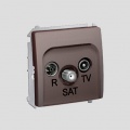 Gniazdo antenowe R-TV-SAT końcowe (moduł); inox (met.)   *Może być użyte jako gniazdo zakończeniowe do gniazd przelotowych R-TV-SAT