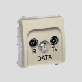 Gniazdo R-TV-DATA (moduł); beż