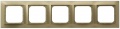 Ramka pięciokrotna (złoty metalik)