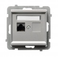 Gniazdo komputerowe, pojedyncze, kat. 6, mmC (srebro mat)