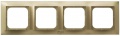 Ramka poczwórna do łączników IP-44 (złoty metalik)