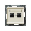 Gniazdo komputerowe, podwójne, kat. 6, mmC (ecru)
