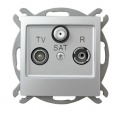 Gniazdo RTV-SAT (srebro)