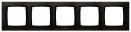 Ramka pięciokrotna do łączników IP44 (czekoladowy metal)